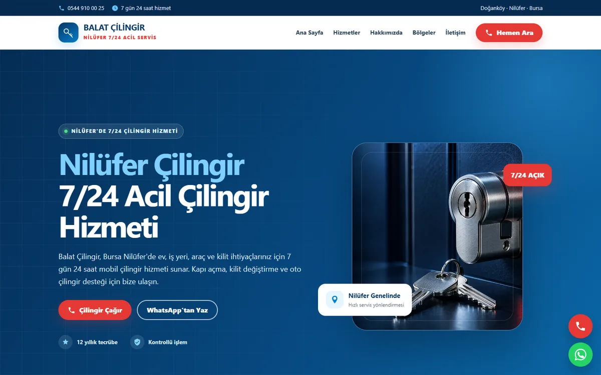Emin Çilingir web sitesi ana sayfa görünümü